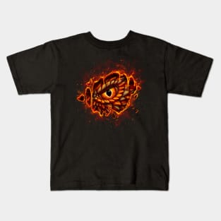 Fire Dragon Eye Kids T-Shirt